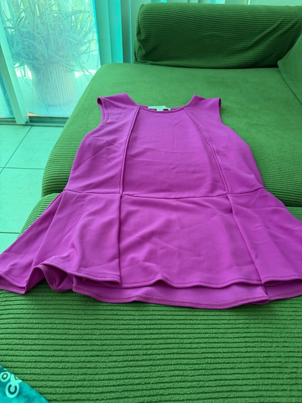 Boston Proper Girls Magenta Peplum Dress